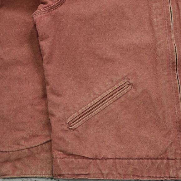 Vintage Carhartt WOMENS WJ097 VRS FADED Pink Detroit Jacket Size Large - Picture 8 of 16